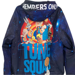 NWOT Members Only Space Jam Looney Tunes Tune Squad Hooded Jacket Sz Large